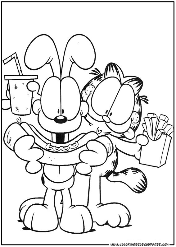 Coloring page: Garfield (Cartoons) #26173 - Free Printable Coloring Pages