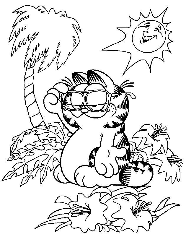 Coloring page: Garfield (Cartoons) #26175 - Free Printable Coloring Pages