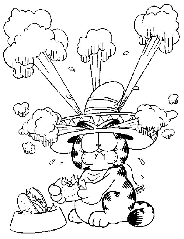 Coloring page: Garfield (Cartoons) #26185 - Free Printable Coloring Pages