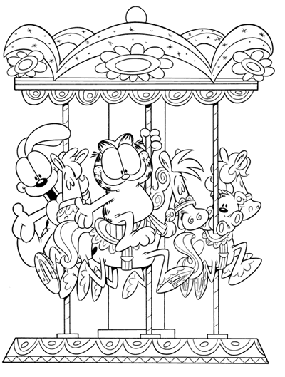 Coloring page: Garfield (Cartoons) #26189 - Free Printable Coloring Pages
