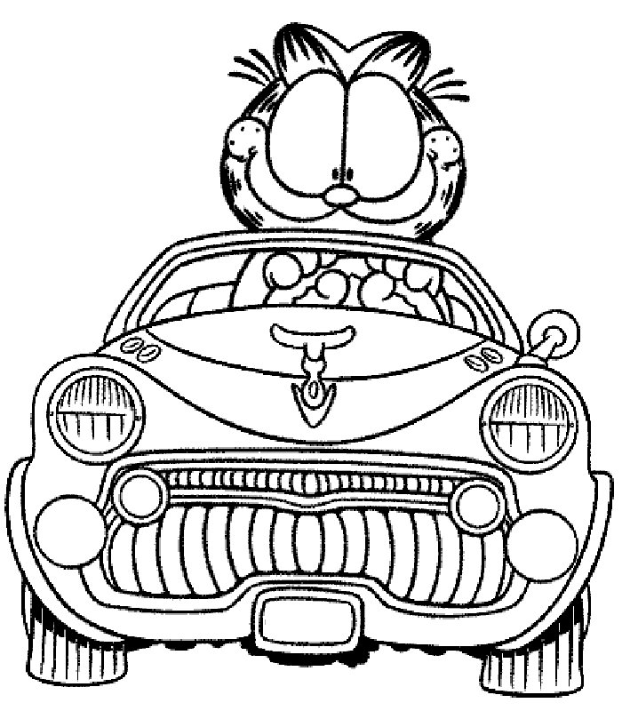 Coloring page: Garfield (Cartoons) #26200 - Free Printable Coloring Pages