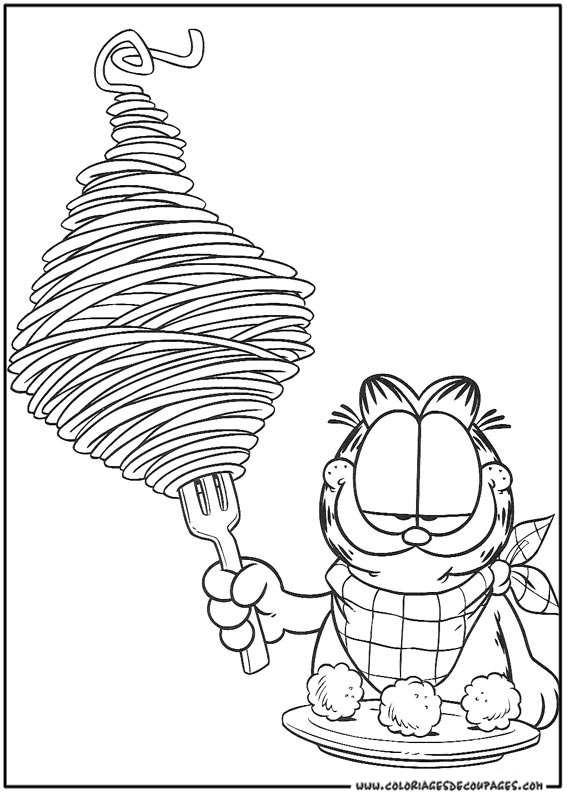 Coloring page: Garfield (Cartoons) #26202 - Free Printable Coloring Pages