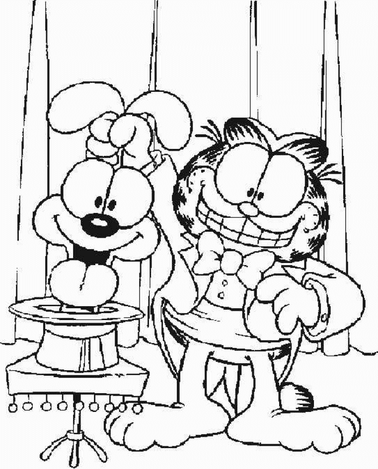 Coloring page: Garfield (Cartoons) #26211 - Free Printable Coloring Pages