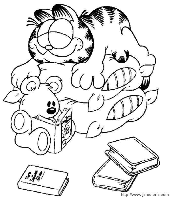 Coloring page: Garfield (Cartoons) #26213 - Free Printable Coloring Pages