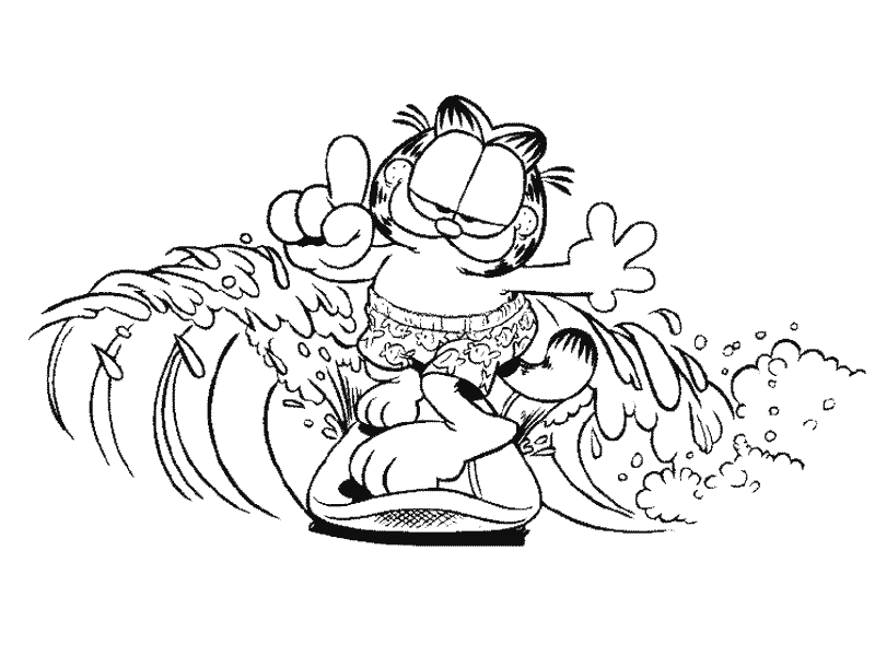 Coloring page: Garfield (Cartoons) #26214 - Free Printable Coloring Pages