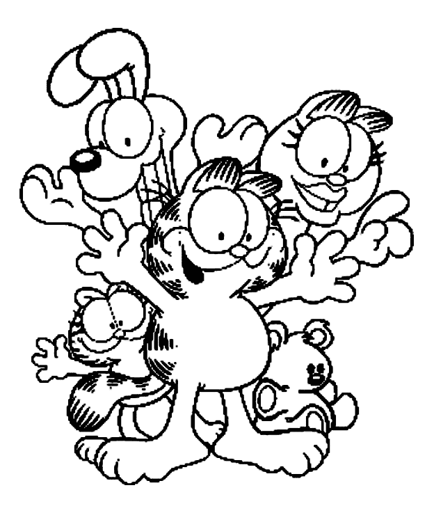 Coloring page: Garfield (Cartoons) #26216 - Free Printable Coloring Pages