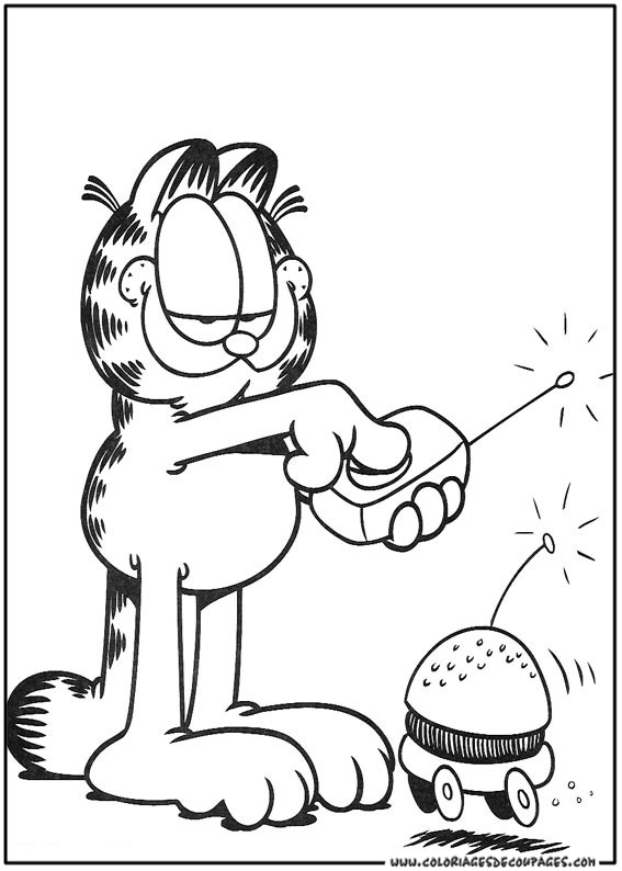 Coloring page: Garfield (Cartoons) #26220 - Free Printable Coloring Pages