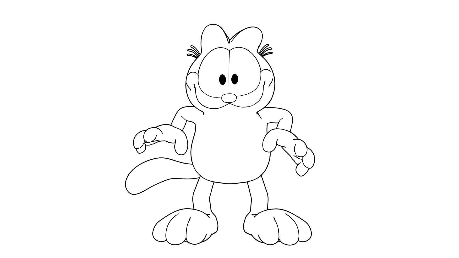 Coloring page: Garfield (Cartoons) #26221 - Free Printable Coloring Pages