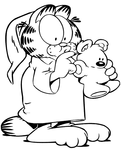 Coloring page: Garfield (Cartoons) #26241 - Free Printable Coloring Pages