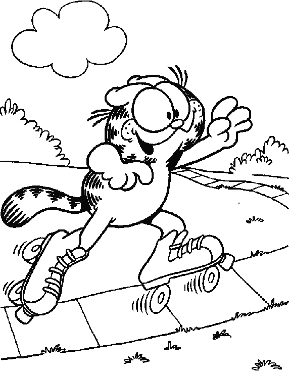 Coloring page: Garfield (Cartoons) #26242 - Free Printable Coloring Pages