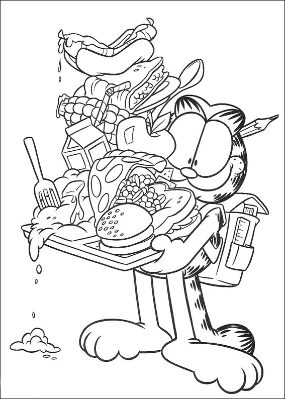 Coloring page: Garfield (Cartoons) #26243 - Free Printable Coloring Pages