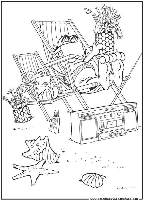 Coloring page: Garfield (Cartoons) #26249 - Free Printable Coloring Pages