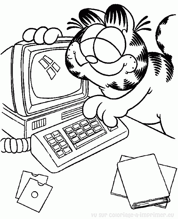 Coloring page: Garfield (Cartoons) #26258 - Free Printable Coloring Pages