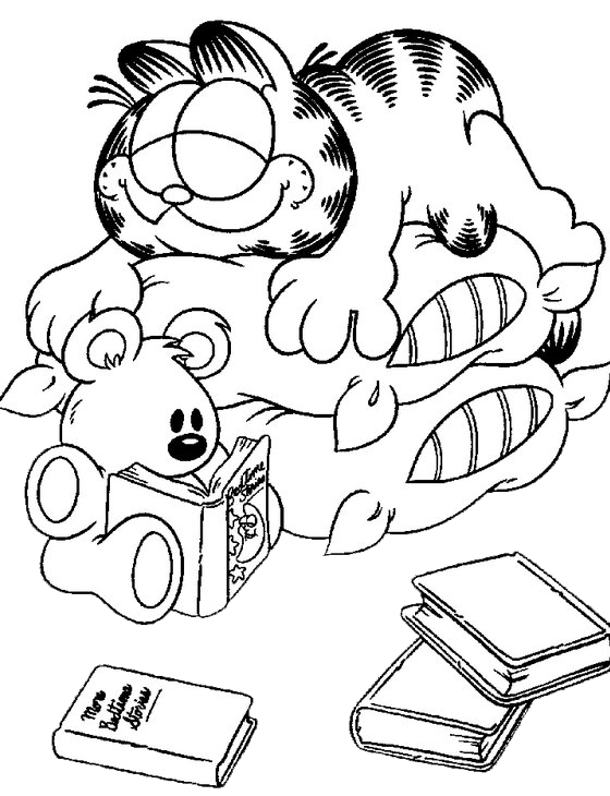 Coloring page: Garfield (Cartoons) #26262 - Free Printable Coloring Pages