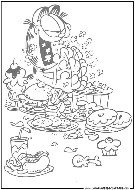 Coloring page: Garfield (Cartoons) #26269 - Free Printable Coloring Pages