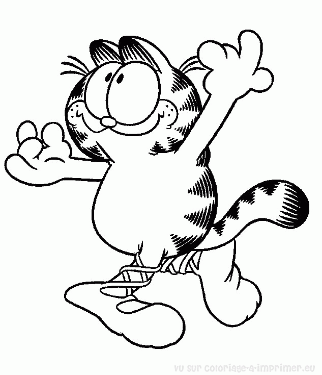 Coloring page: Garfield (Cartoons) #26272 - Free Printable Coloring Pages