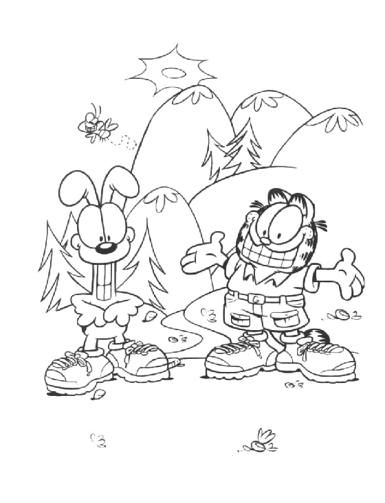 Coloring page: Garfield (Cartoons) #26283 - Free Printable Coloring Pages