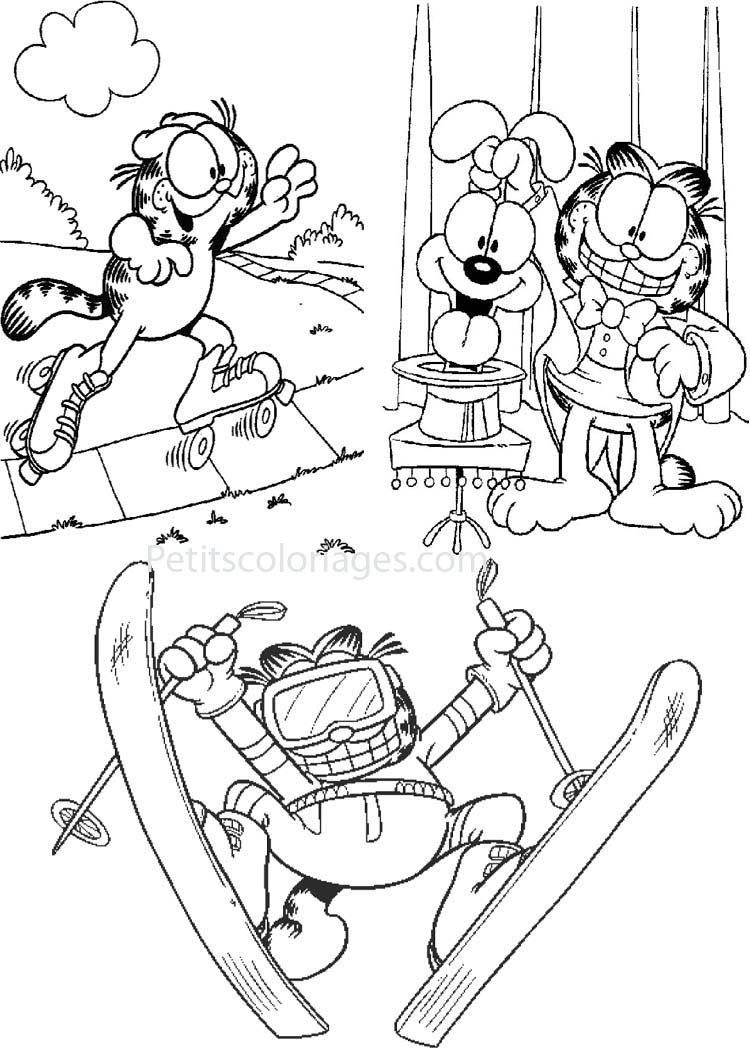 Coloring page: Garfield (Cartoons) #26289 - Free Printable Coloring Pages