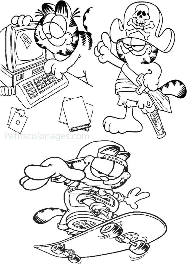 Coloring page: Garfield (Cartoons) #26303 - Free Printable Coloring Pages