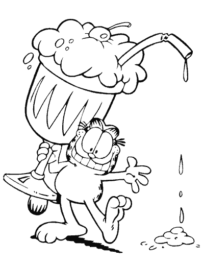 Coloring page: Garfield (Cartoons) #26308 - Free Printable Coloring Pages