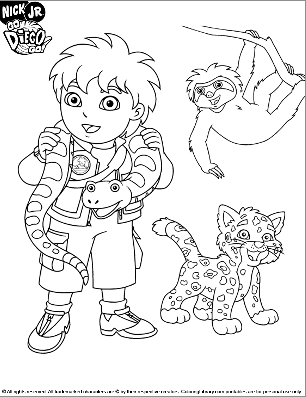 Coloring page: Go Diego! (Cartoons) #48549 - Free Printable Coloring Pages