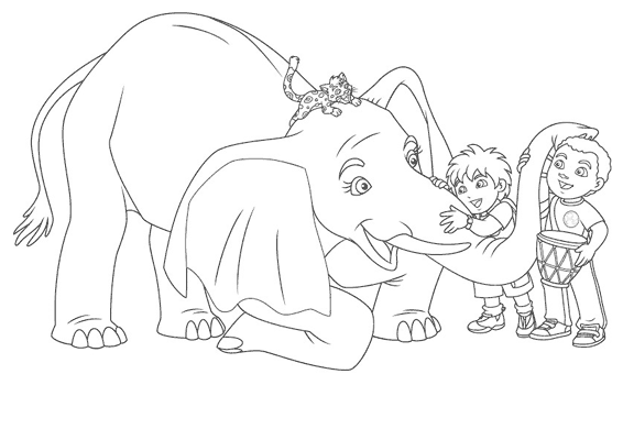 Coloring page: Go Diego! (Cartoons) #48556 - Free Printable Coloring Pages
