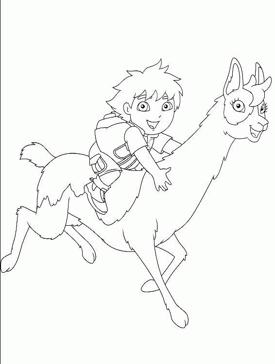 Coloring page: Go Diego! (Cartoons) #48583 - Free Printable Coloring Pages