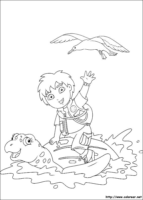 Coloring page: Go Diego! (Cartoons) #48609 - Free Printable Coloring Pages