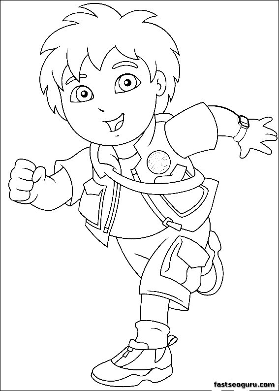 Coloring page: Go Diego! (Cartoons) #48614 - Free Printable Coloring Pages