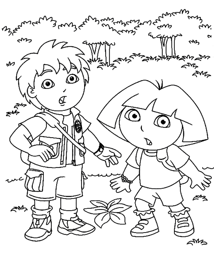 Drawings Go Diego! (Cartoons) – Printable coloring pages