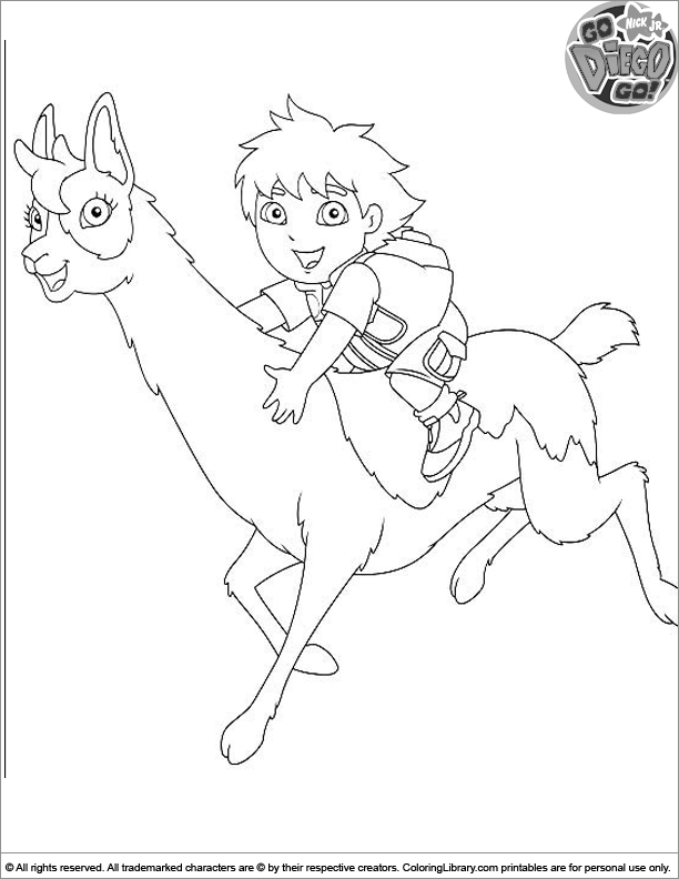 Coloring page: Go Diego! (Cartoons) #48700 - Free Printable Coloring Pages