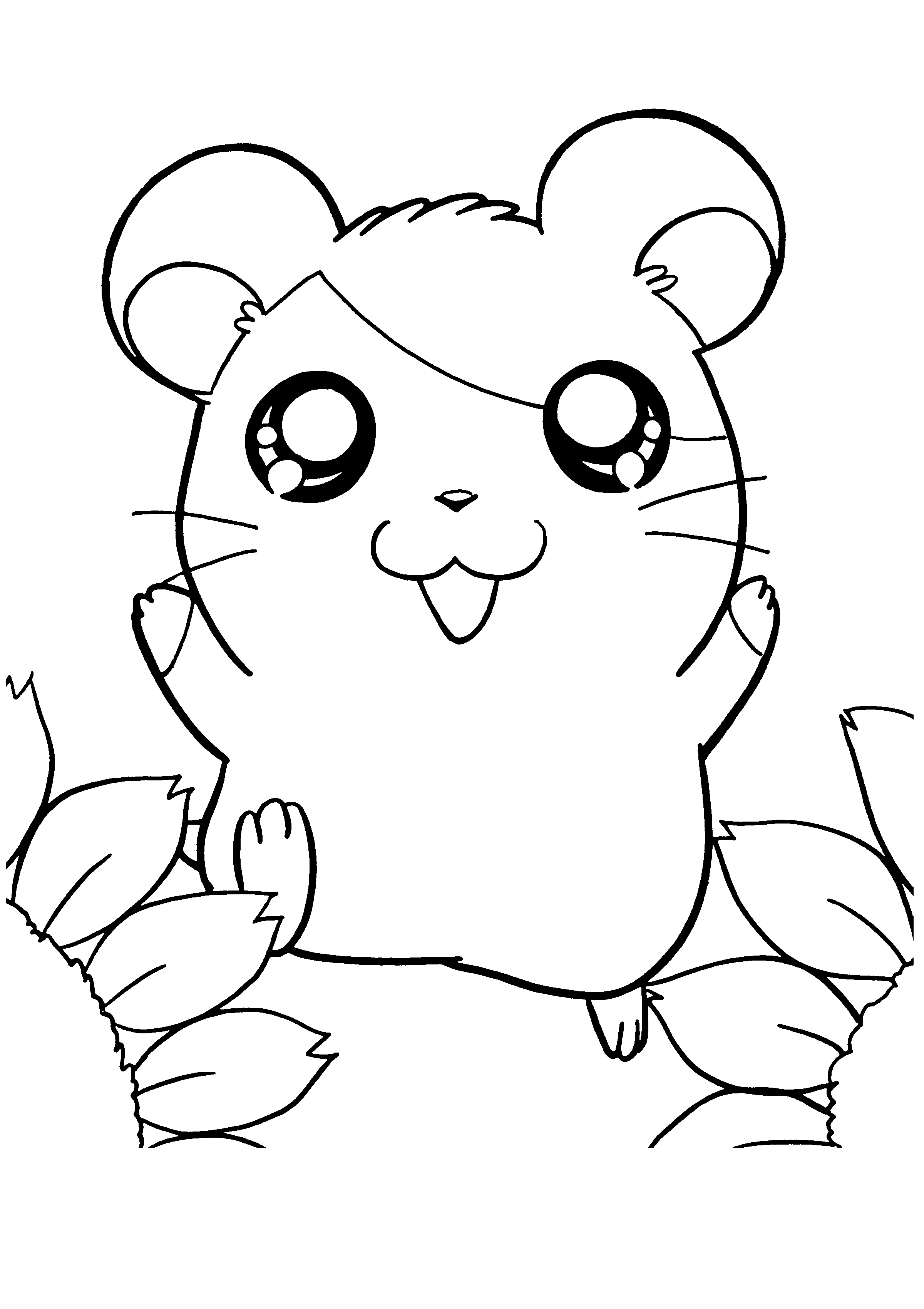 Coloring page: Hamtaro (Cartoons) #39909 - Free Printable Coloring Pages