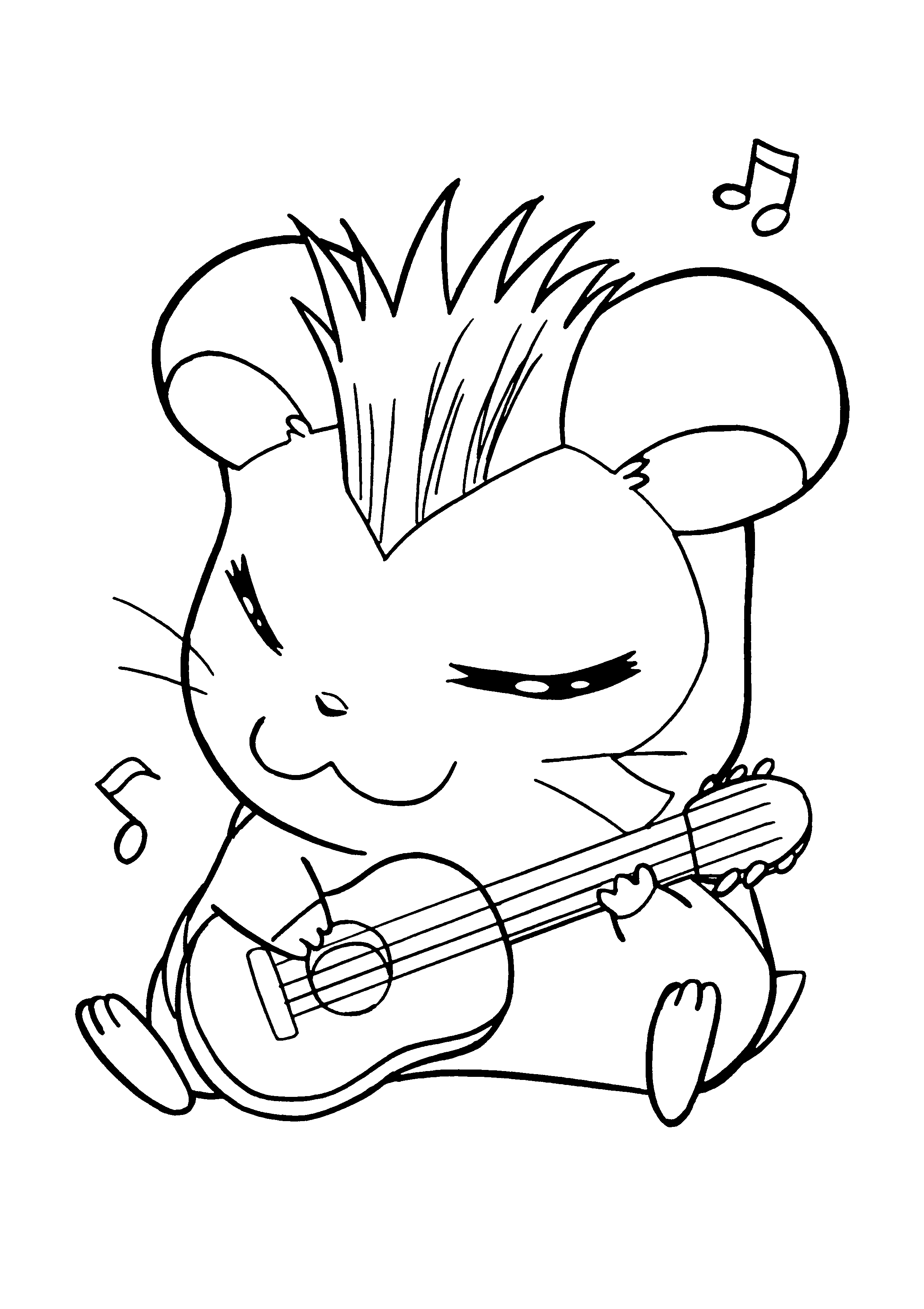 Coloring page: Hamtaro (Cartoons) #39912 - Free Printable Coloring Pages