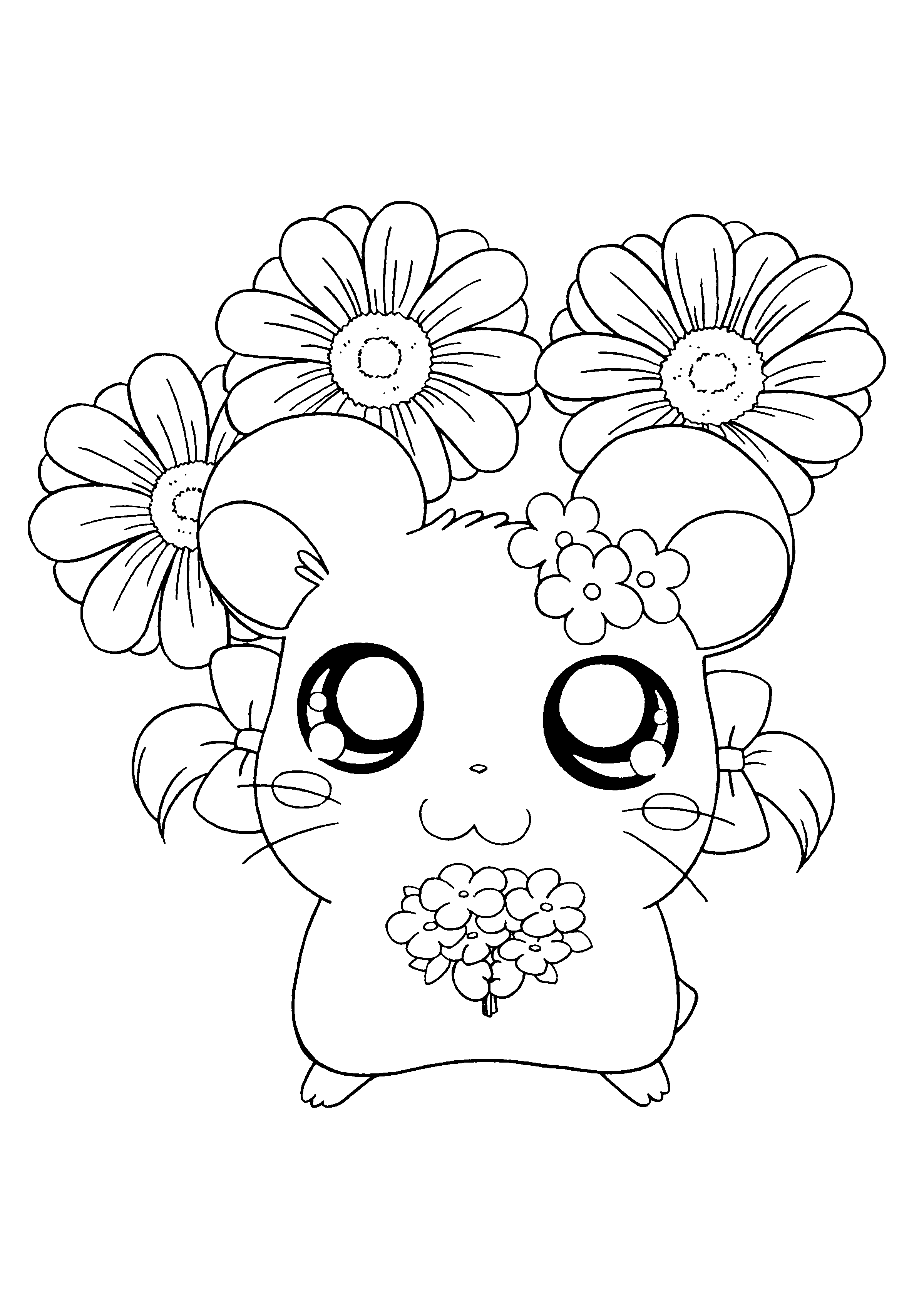 Coloring page: Hamtaro (Cartoons) #39913 - Free Printable Coloring Pages