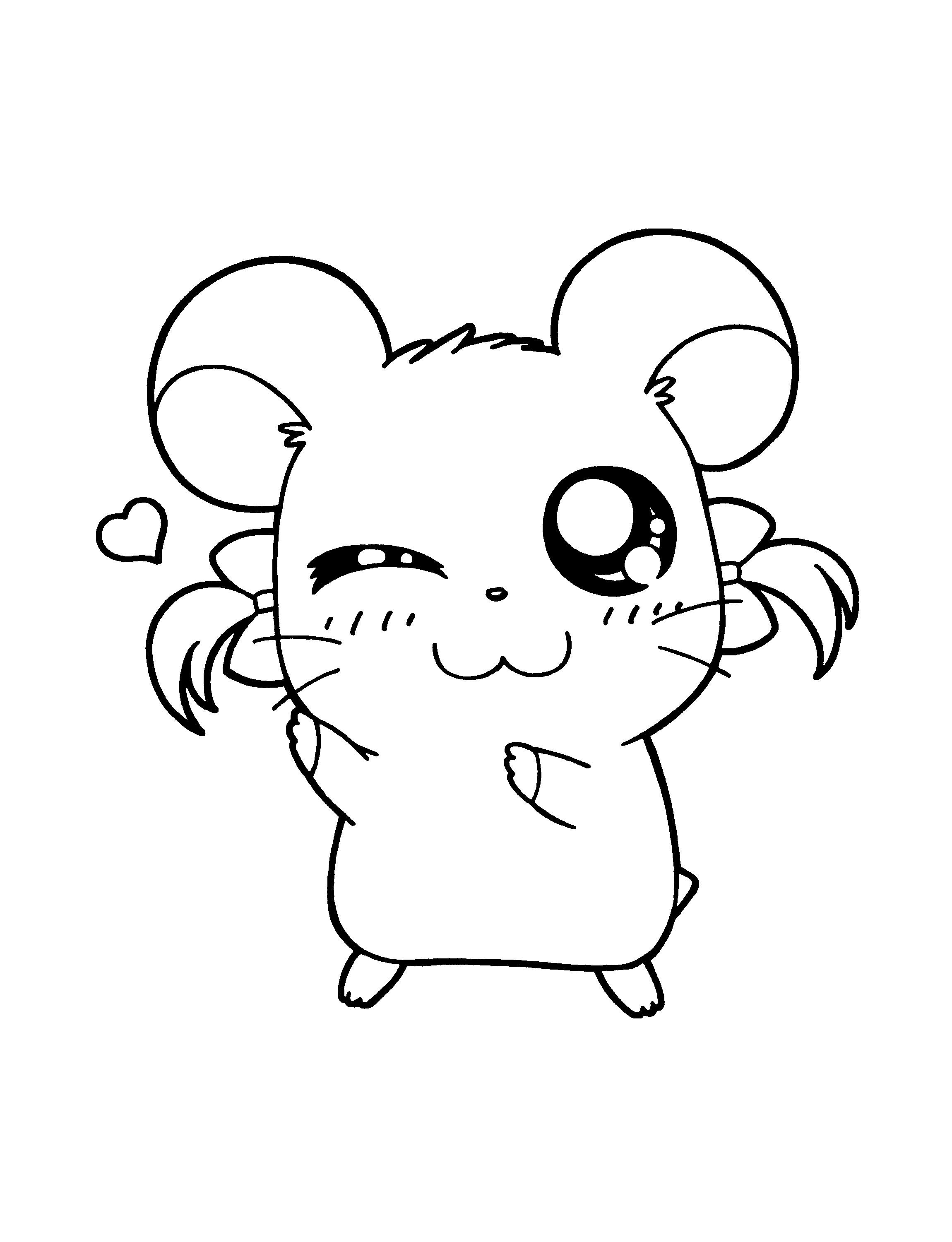 Coloring page: Hamtaro (Cartoons) #39915 - Free Printable Coloring Pages