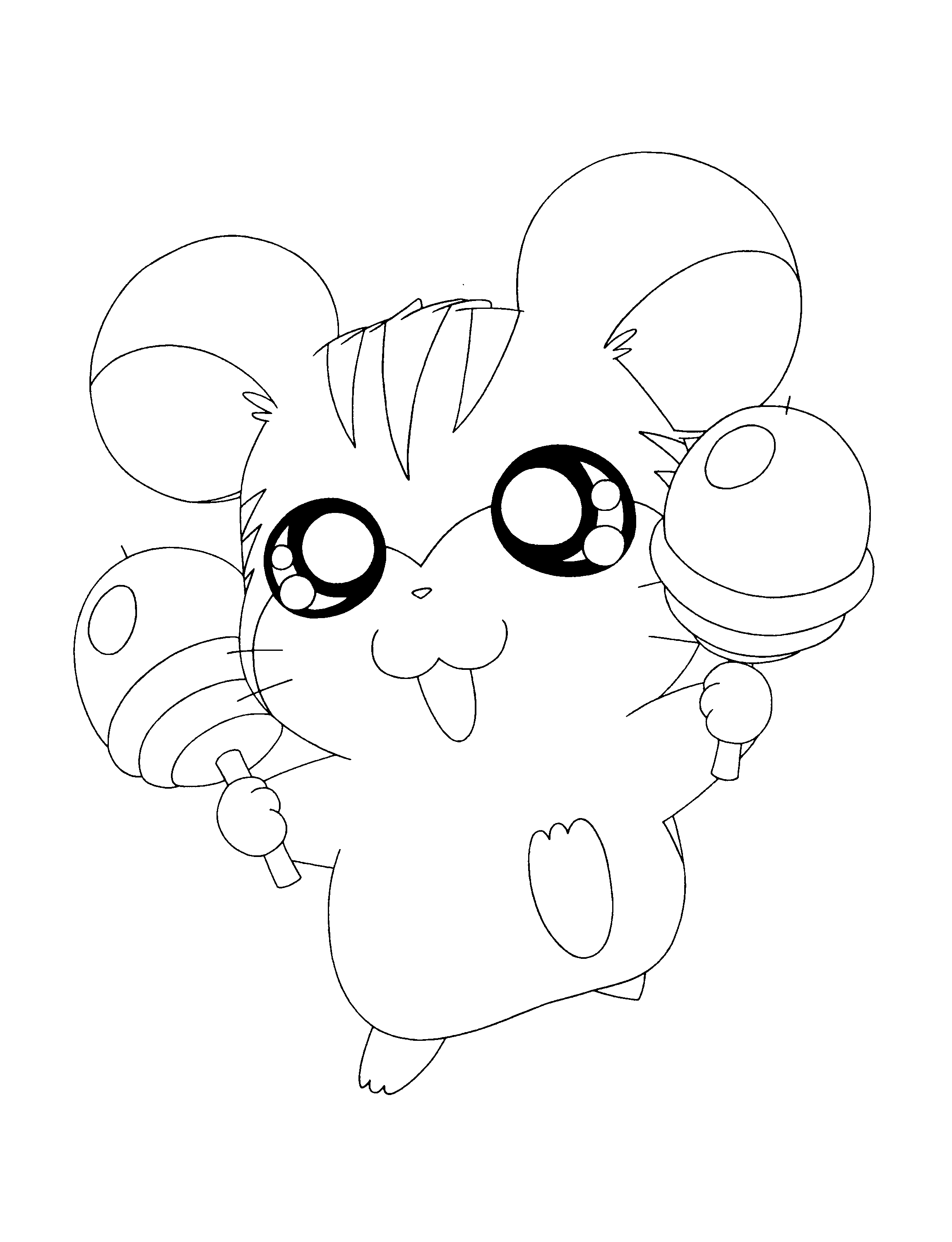 Coloring page: Hamtaro (Cartoons) #39919 - Free Printable Coloring Pages