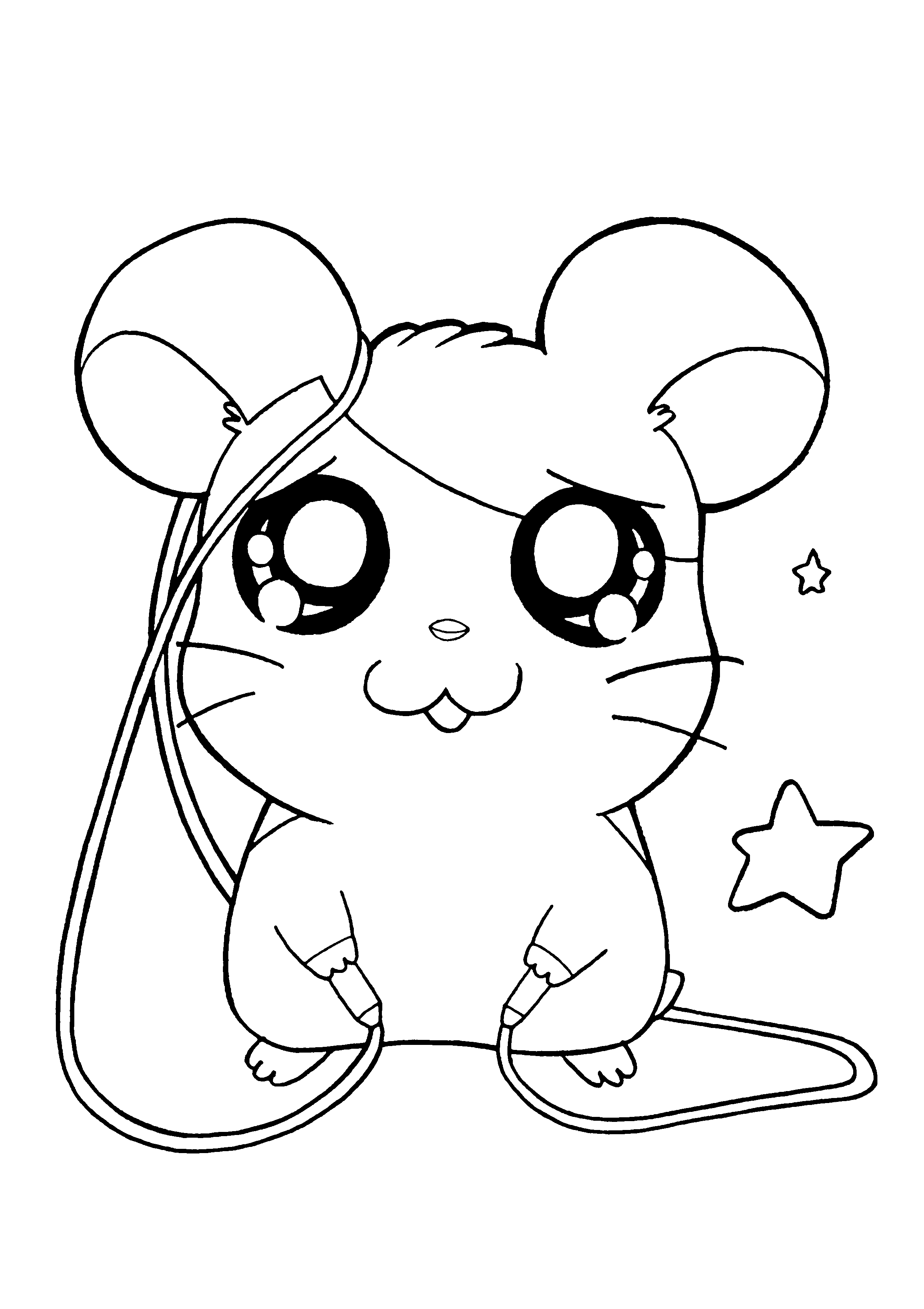 Coloring page: Hamtaro (Cartoons) #39920 - Free Printable Coloring Pages