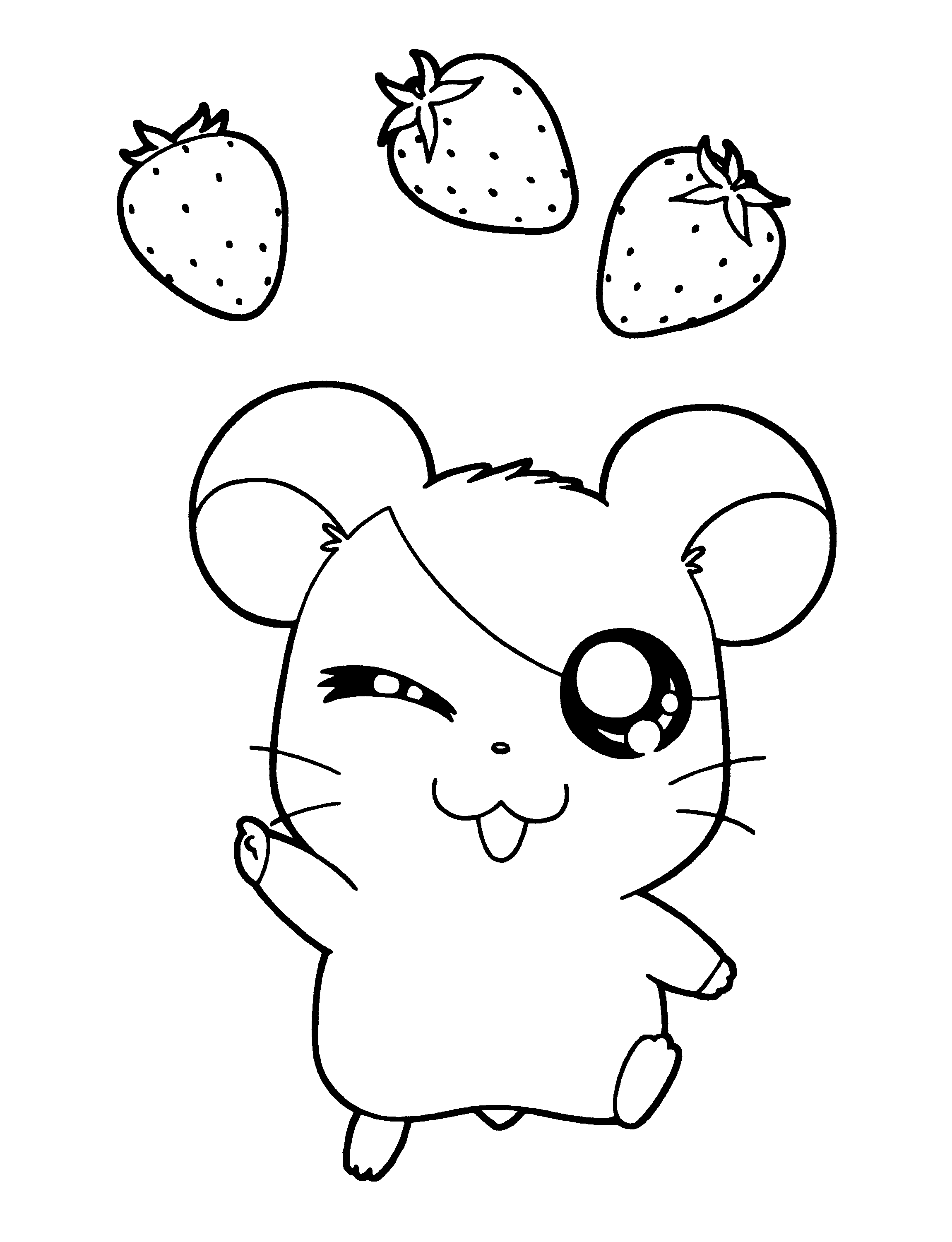 Coloring page: Hamtaro (Cartoons) #39921 - Free Printable Coloring Pages