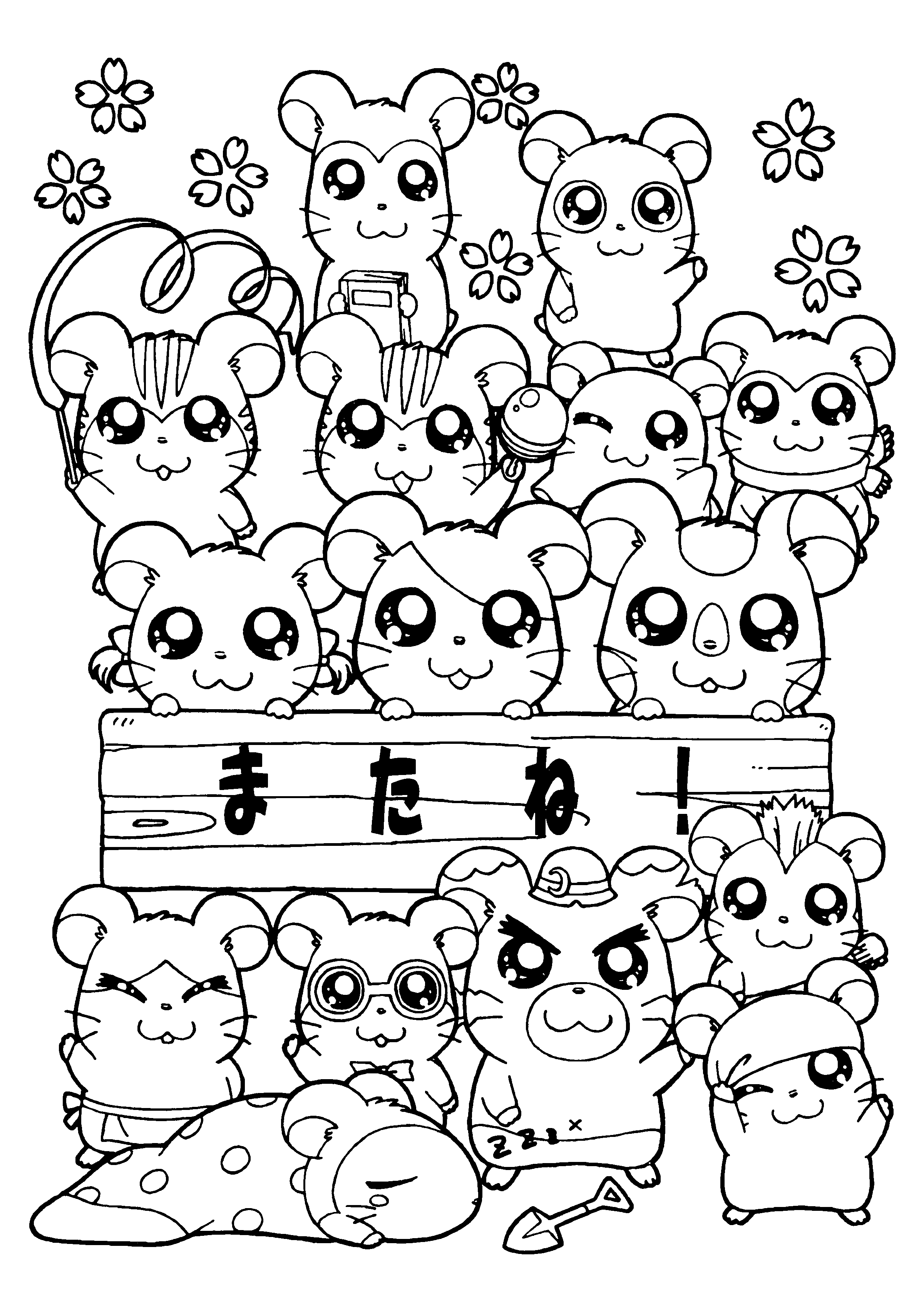 Hamtaro 39924 Cartoons Free Printable Coloring Pages