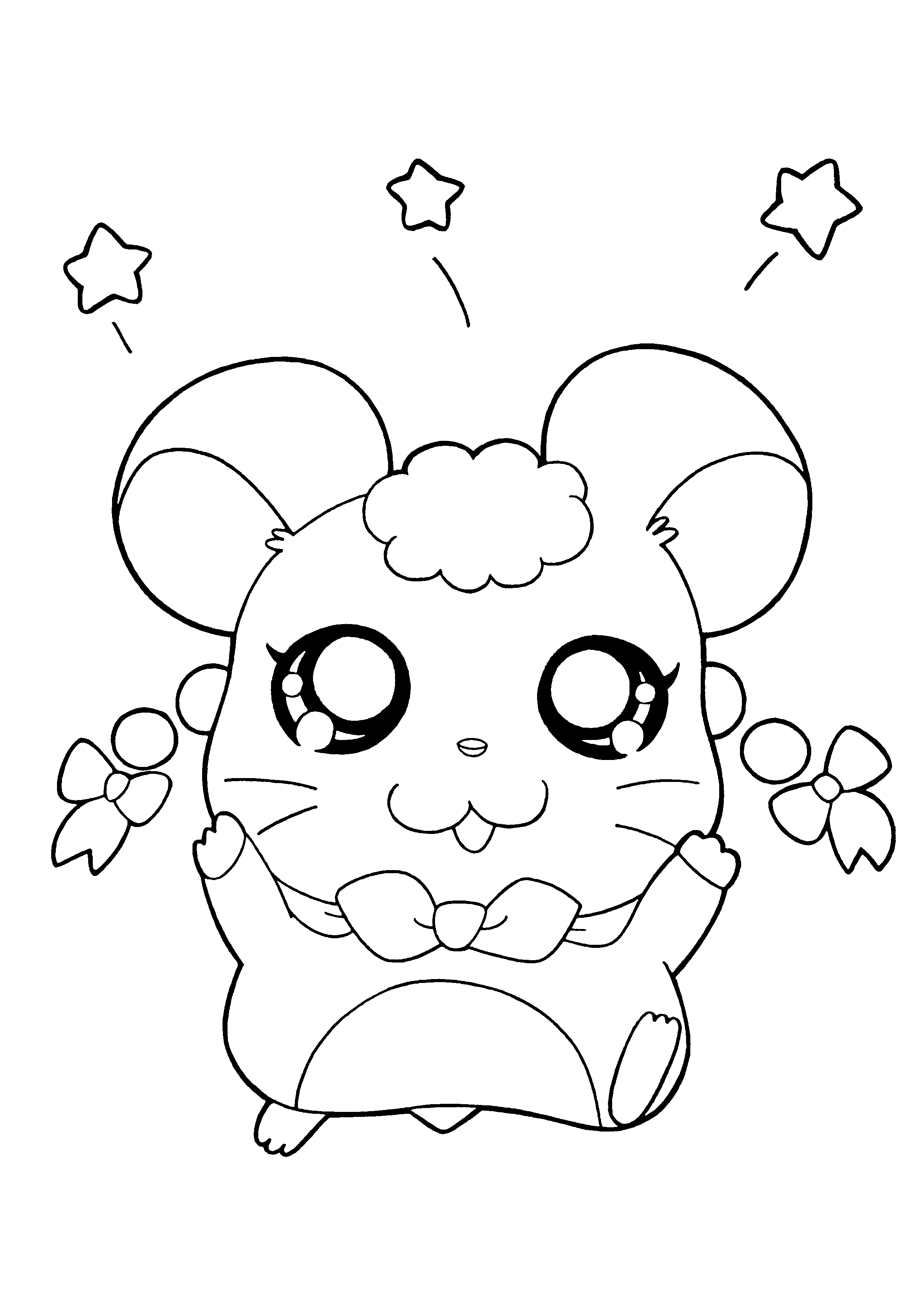 Coloring page: Hamtaro (Cartoons) #39926 - Free Printable Coloring Pages