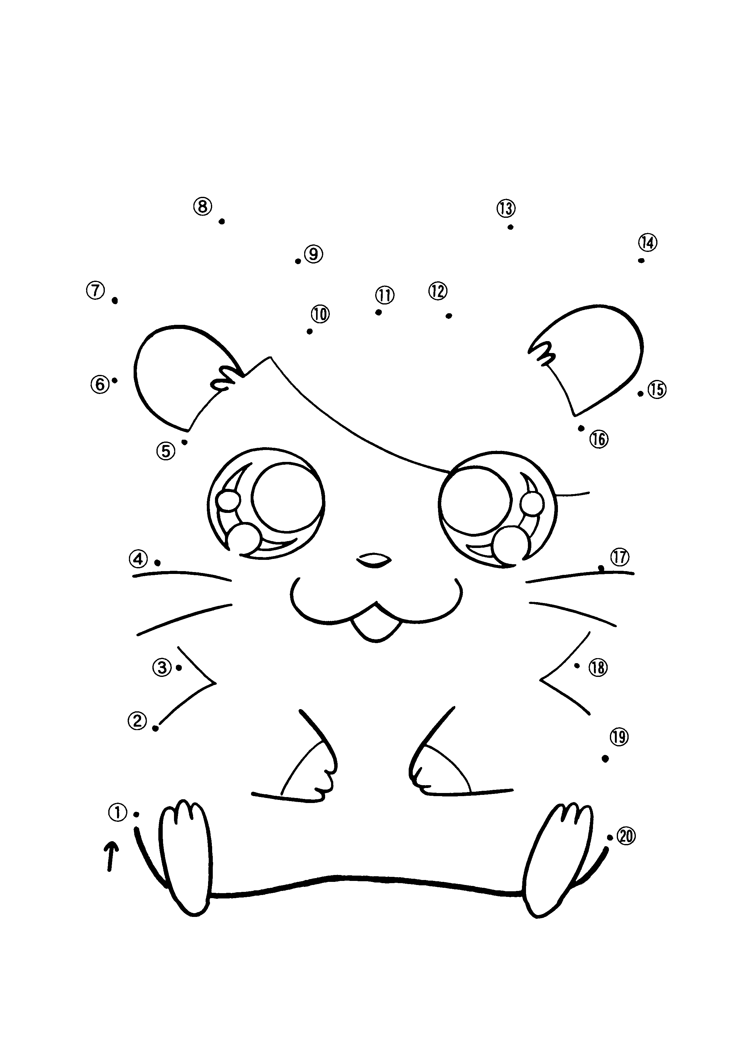 Coloring page: Hamtaro (Cartoons) #39933 - Free Printable Coloring Pages