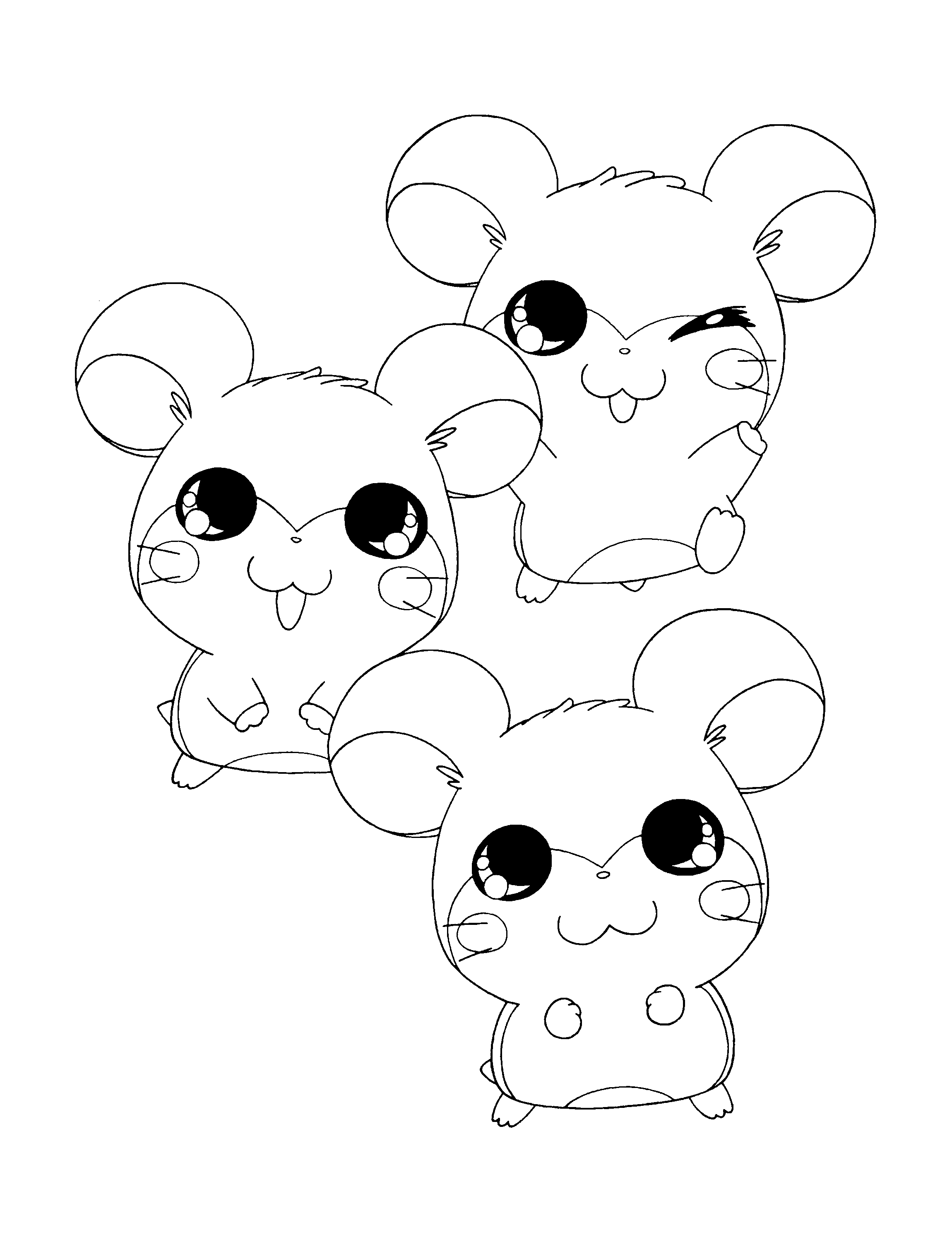 Coloring page: Hamtaro (Cartoons) #39939 - Free Printable Coloring Pages