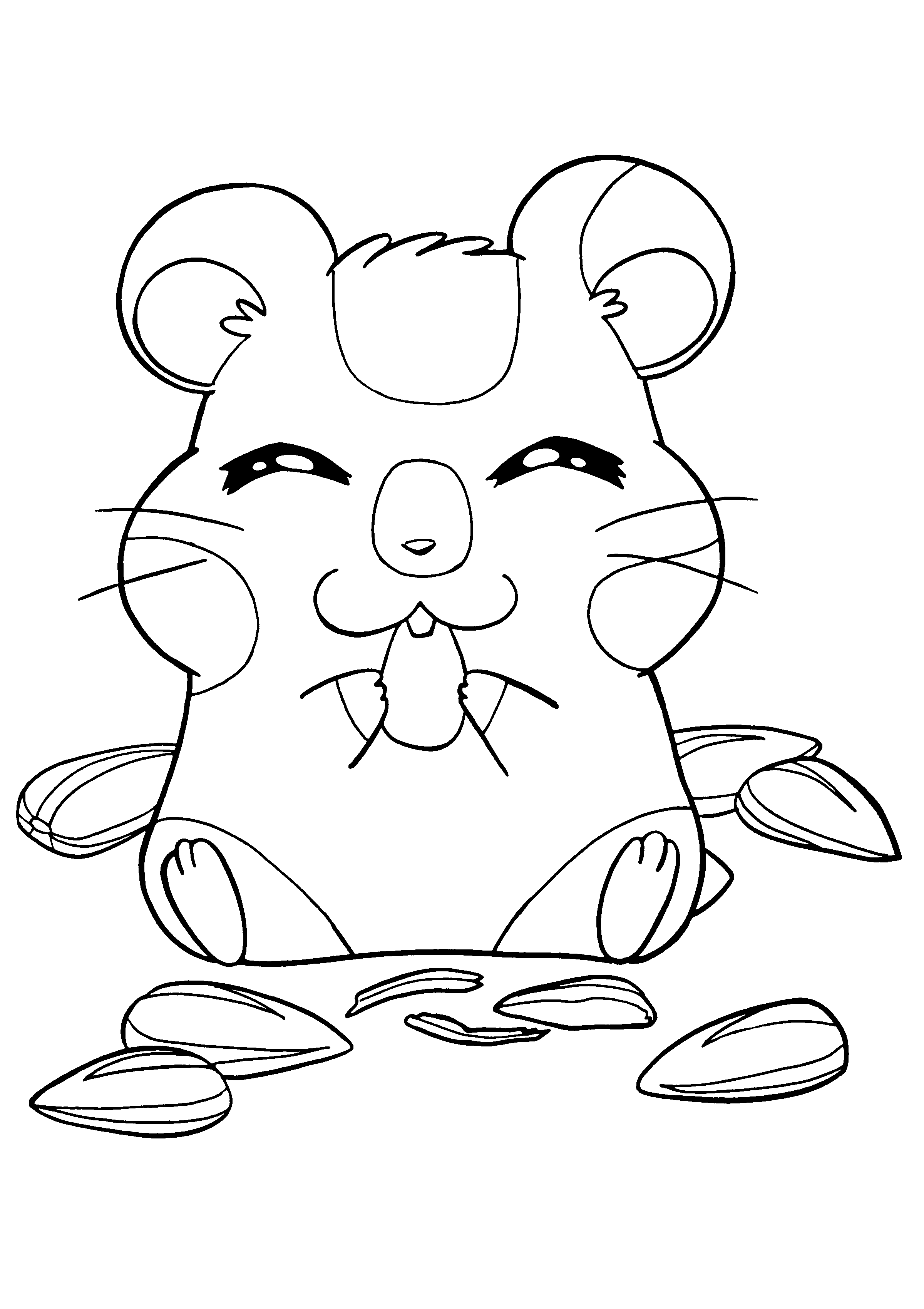 Coloring page: Hamtaro (Cartoons) #39955 - Free Printable Coloring Pages