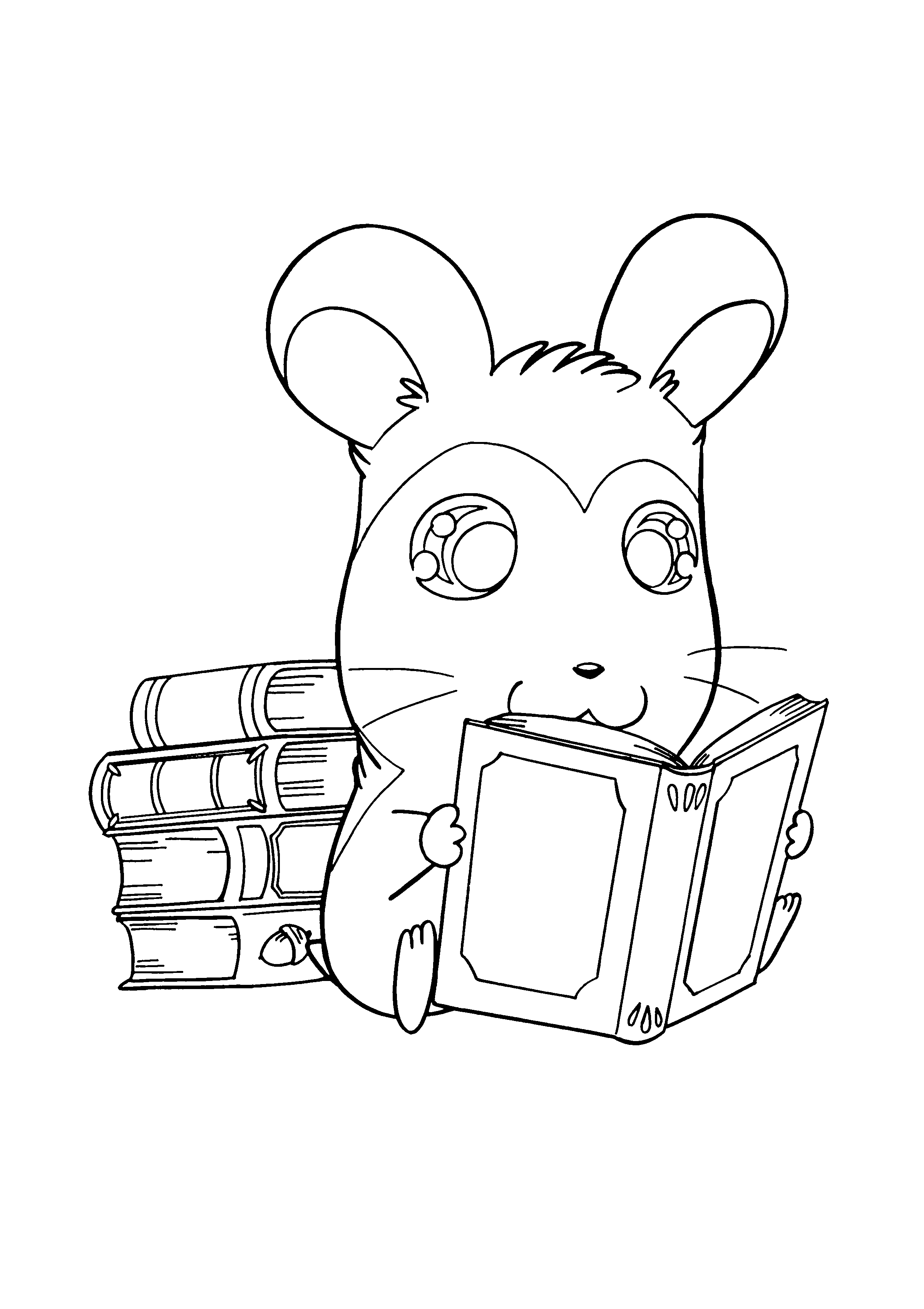 Coloring page: Hamtaro (Cartoons) #39961 - Free Printable Coloring Pages