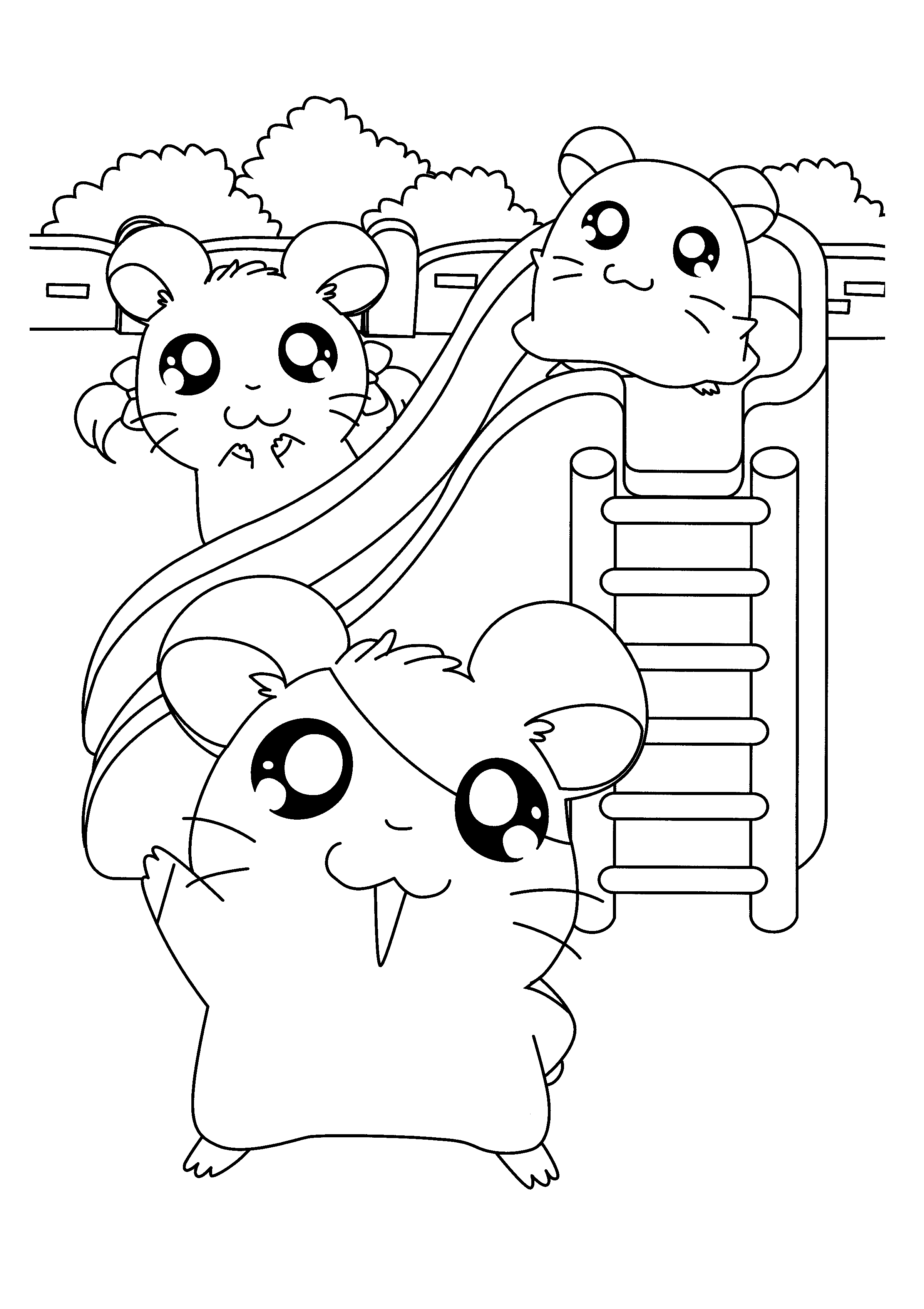Coloring page: Hamtaro (Cartoons) #39962 - Free Printable Coloring Pages