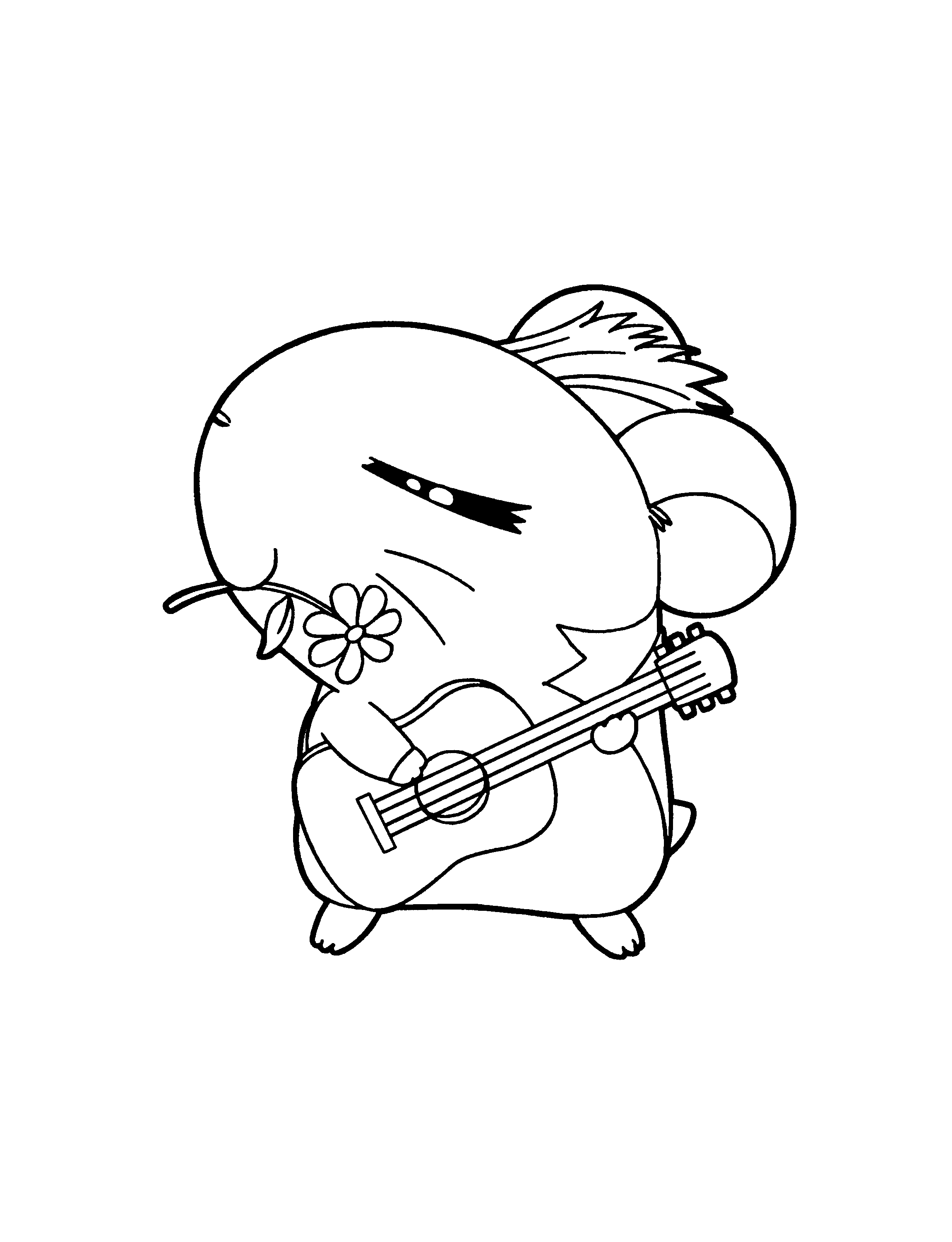 Coloring page: Hamtaro (Cartoons) #39972 - Free Printable Coloring Pages