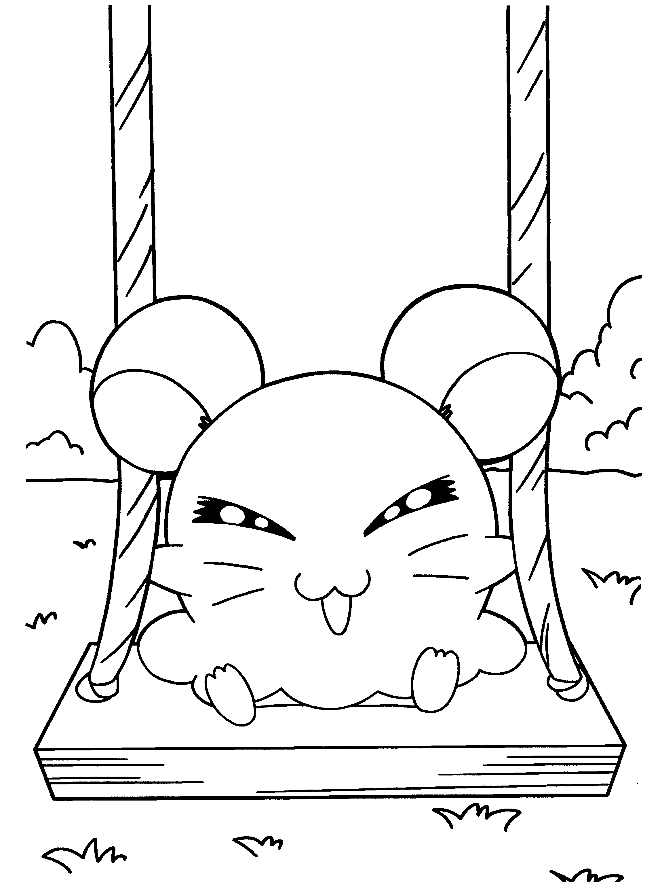 Coloring page: Hamtaro (Cartoons) #39984 - Free Printable Coloring Pages