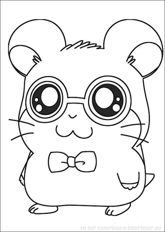 Coloring page: Hamtaro (Cartoons) #39985 - Free Printable Coloring Pages