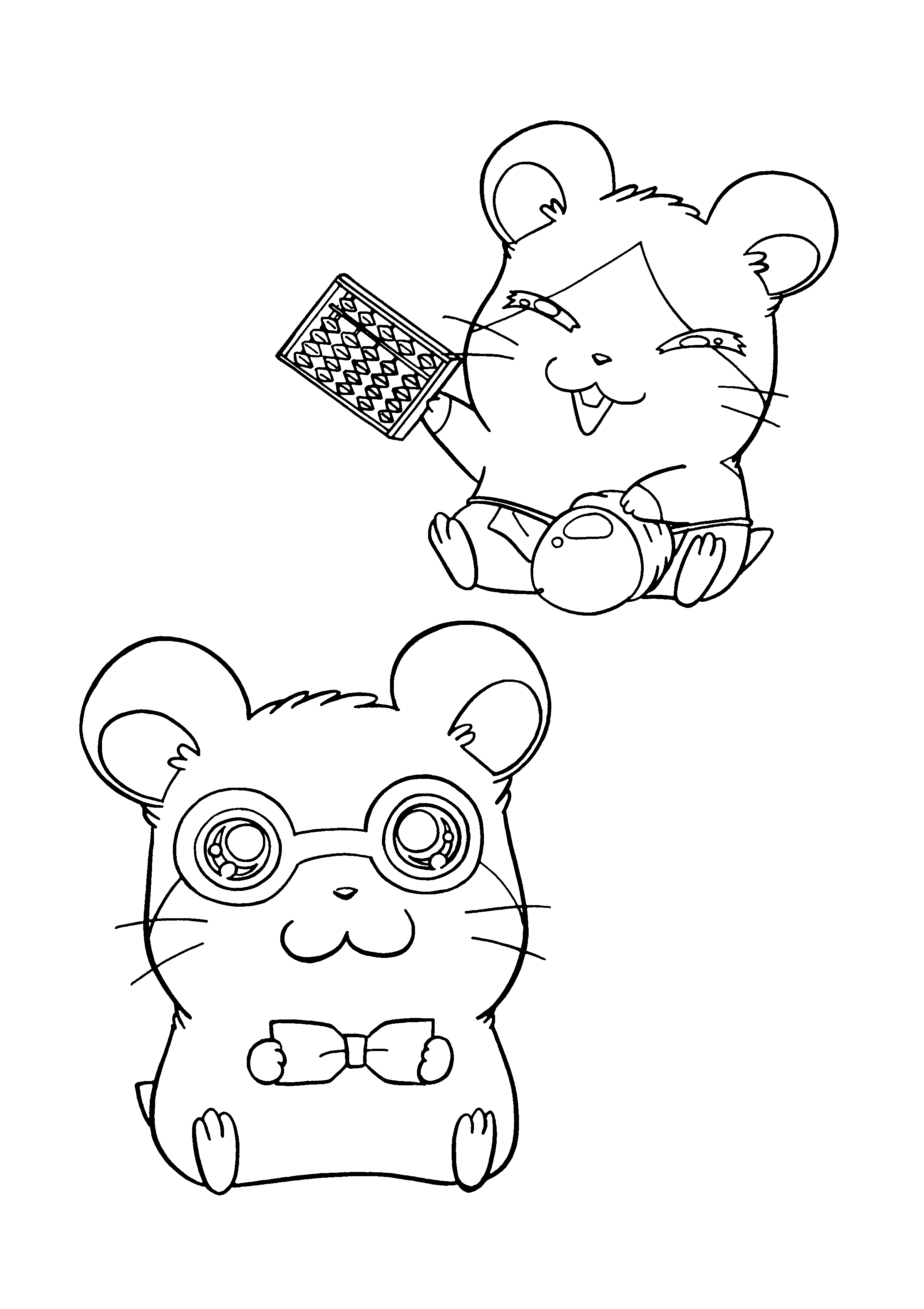 Coloring page: Hamtaro (Cartoons) #39989 - Free Printable Coloring Pages