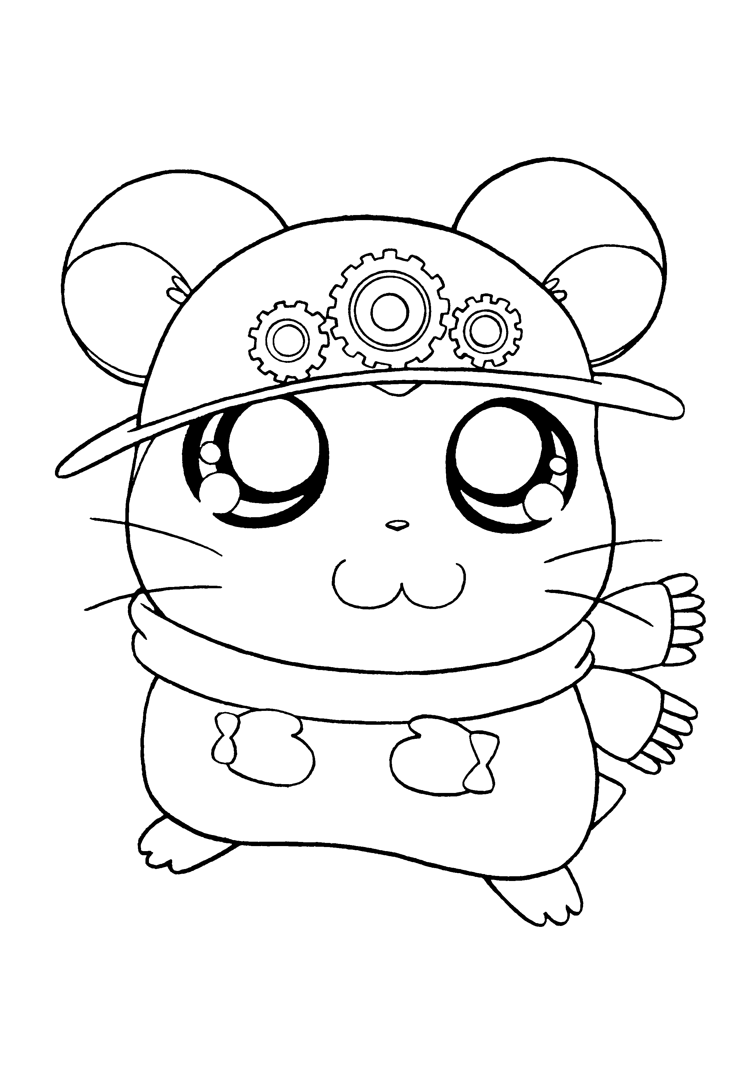 Coloring page: Hamtaro (Cartoons) #40006 - Free Printable Coloring Pages